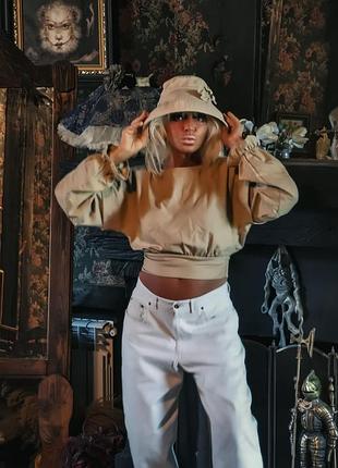 Кроп-топ topshop кажан блуза джемпер оверсайз стрейч