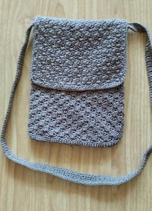 Стильная вязаная сумка