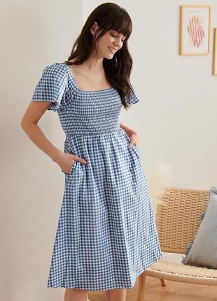 Плетеное платье в клетку от tchibo (немечанка) размер наш 46-48(40 евро)