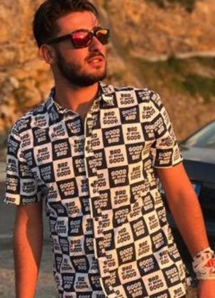 Чоловіча теніска з написом бавовняна сорочка