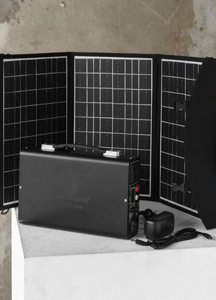 Портативна зарядна станція 300w 220v/2xusb із сонячною панеллю 45w ep-3018
виробництво польща