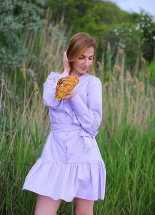 Платье сиреневого цвета