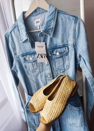 Джинсовое платье zara