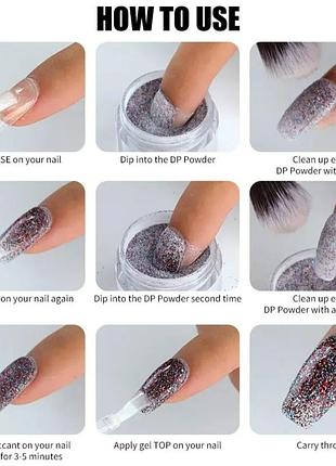 Новый! набор дип система (дип пудры) для маникюра