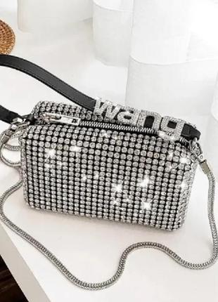 Сумка со стразами alexander wang