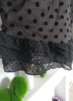 🪻фирменный пеньюар сетка в горохи с подкладкой🪻