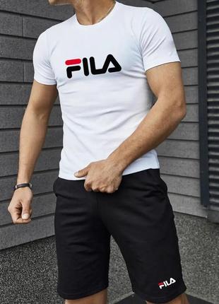 Спортивный, принтованный костюм на лето fila
