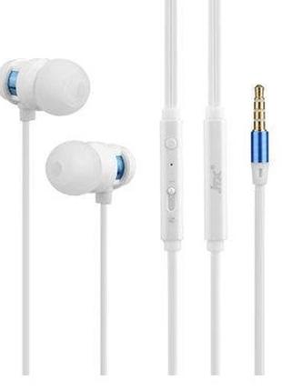 Наушники проводные jtx 702 3.5 mm с микрофоном blue