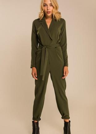 Стильный брючный комбез комбинезон цвета хаки м