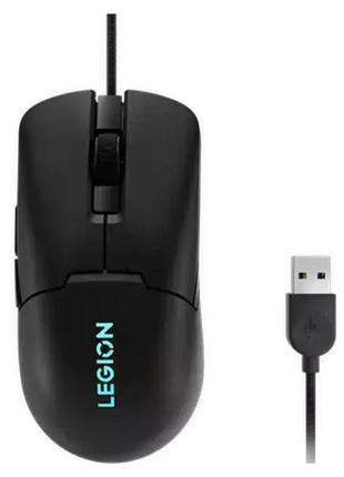 Мышь компьютерная lenovo legion m300s rgb gm black проводная