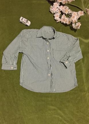 Детская рубашка на мальчика 110 разм. на 4-5 лет н4779  длина 50 см.., пог 42 см., рукав от горла 49