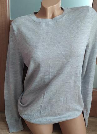 Hilary radley сіра кофта/светер /джемпер меріносова вовна