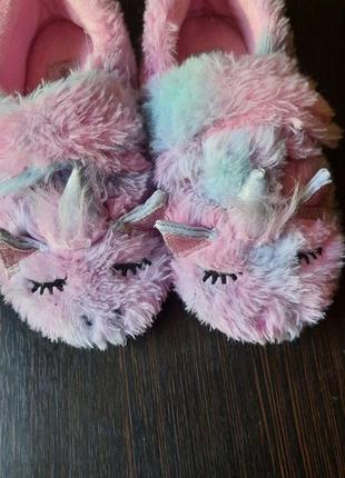 Тапки тапочки единороги капці uk 10 eur 28