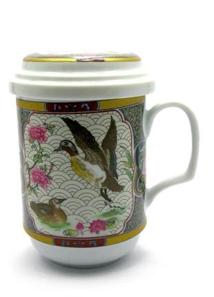 Чашка заварювальна з ситом (330мл.) "качки" (h-13cм, d-7,5см)