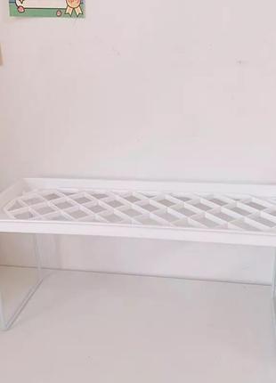 Складна полиця для кухны, підставка, стелаж (білий)