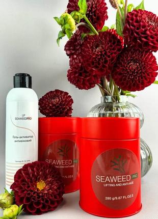 Набор антивозрастной для омоложения кожи маска seaweedpro с пептидным гелем-активатором 280 грамм + 250 мл