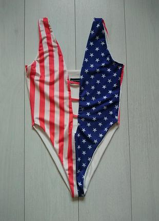 Купальник суцільний з прапором сша