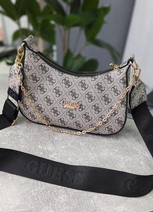 Сумка guess bagget сірий