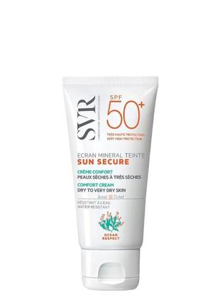 Сонцезахисний крем з тоном для сухої та дуже сухої шкіри
svr sun secure ecran mineral teinte comfort cream spf50+