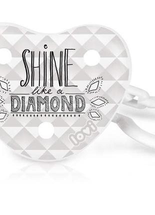 Тримач для пустушки, з ланцюжком lovi 10/882 — diamond