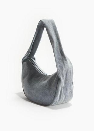 Джинсова сумка багет h&m