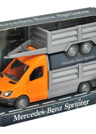 Автомобиль "mercedes-benz sprinter" бортовой с прицепом (оранжевый), tigres