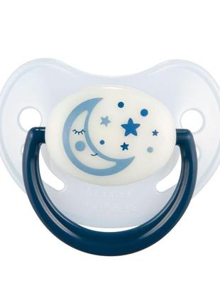 Пустышка силиконовая ортодонтическая 6-18 м-цев night dreams