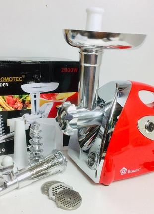 Мясорубка ms 2019/ 7164 красная /2800w+ соковыжималка (4 шт/ящ)