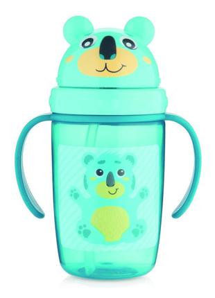 Canpol babies кухоль із силіконовою трубочкою 400 мл hello little