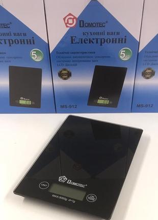 Ваги кухонні domotec ms-912/3273 до 5kg/0.1gr (24 шт./ясть)