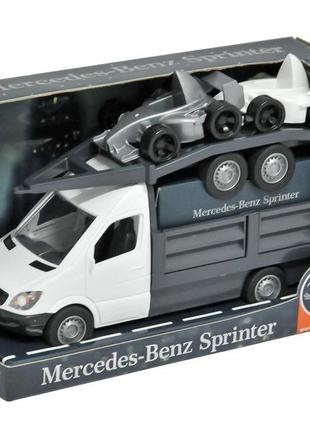 Автомобиль "mercedes-benz sprinter" бортовой с лафетом (белый), tigres