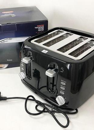 Тостеры на 4 тоста гренки magio mg-283, тостер для кухни бытовой, тостерница для бутербродов shop