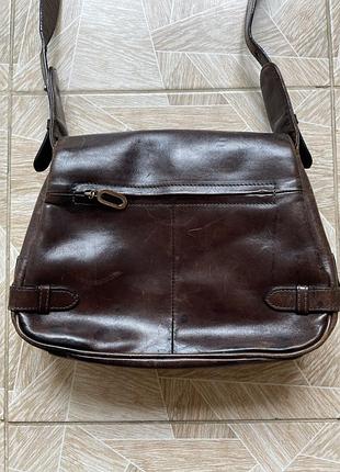 Сумка archive retro vintage italy claudio ferrici leather brown