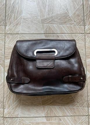 Сумка archive retro vintage italy claudio ferrici leather brown