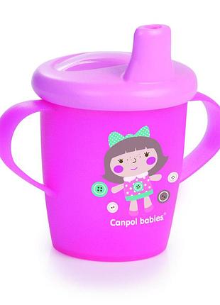 Поильник-непроливайка canpol babies toys розовый 250 мл, ( 31/200_pin )