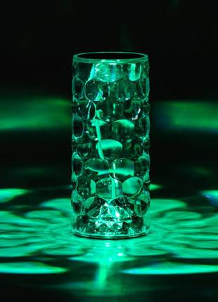 Лампа настольная светодиодная кристалл светильник ночник с сенсорным управлением, светильник-ночник кристалл