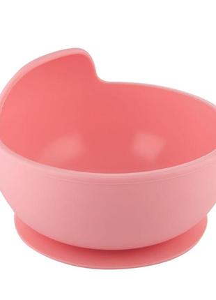 Canpol babies мисочка силіконова на присосці - рожева