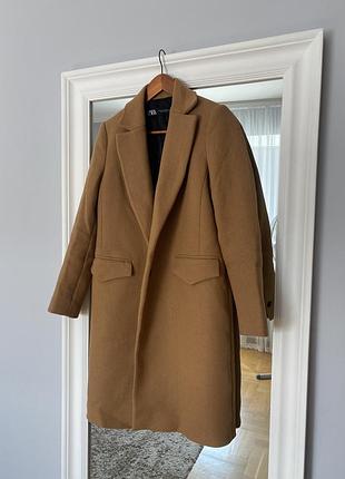 Вовняне пальто zara