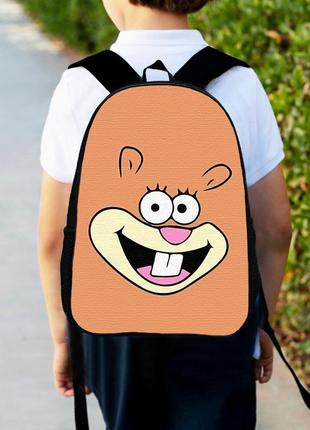 Рюкзак дитячий губка боб сенді чікс 34х27см, міський ранець для хлопчика