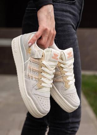 Adidas forum 84 low grey beige off-white   , жіночі кросівки, женские кроссовки