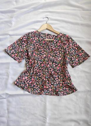Квіткова блуза футболка - h&m