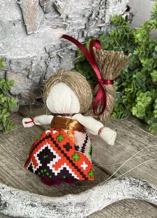 Мотанка з косою"на дівоче щастя" з натуральних матеріалів, родинний оберіг, українська...