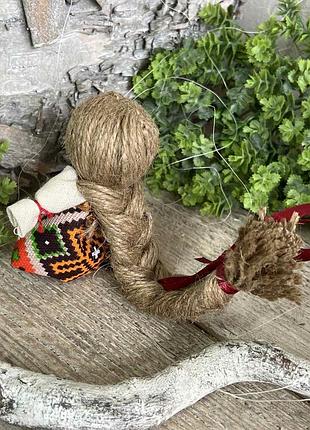 Мотанка з косою"на дівоче щастя" з натуральних матеріалів, родинний оберіг, українська...