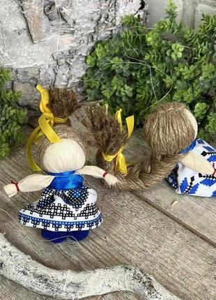 Мотанка з косою"на дівоче щастя" з натуральних матеріалів, родинний оберіг, українська...