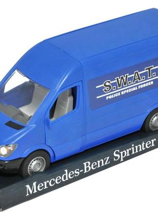 Автомобіль "mercedes-benz sprinter" вантажний (синій) на планшетці, tigres