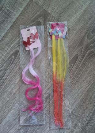 Заколки на девочку с волосами