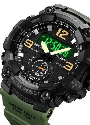 Годинник наручний чоловічий skmei 1965ag army green. колір: зелений shop
