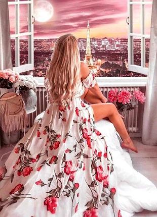 Алмазна мозаїка дівчина біля вікна 25*35см круглі камені за номерами (розмір полотна 30*40 см)