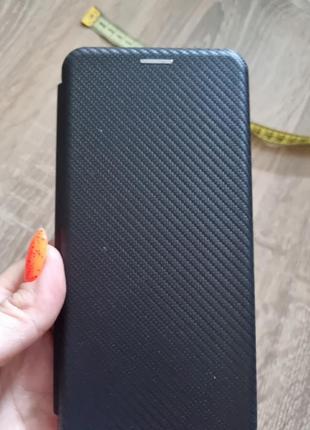 Чехол книжка карбон