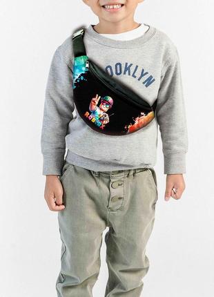 Сумка-бананка детская роблокс "roblox" 32х15см,через плечо для мальчика